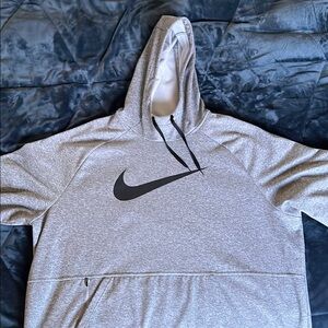 Nike Gray Hoodie with Black Logo
